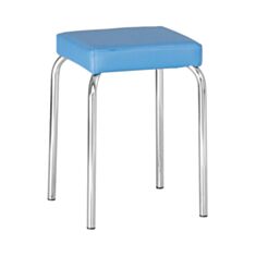 Табурет кухонний металевий Tutti Chrome V-29 блакитний - фото
