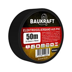 Ізострічка Baukraft 166499 0,15*19 мм 50 м чорна - фото