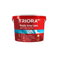 Интерьерная краска акриловая Triora для стен и потолка белая 5 л - фото