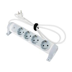 Подовжувач Legrand Comfort 694626 4 гнізда 1,5 м з заземленням і вимикачем - фото