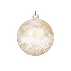 Ялинкова іграшка скляна Куля BonaDi NY15-393 золота фольга - фото