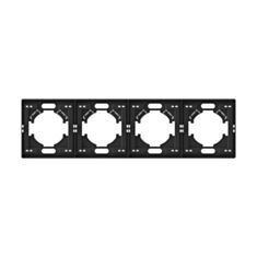 Рамка четырехместная Videx Nota VF-NT-FR4H-BL угольно-черная - фото