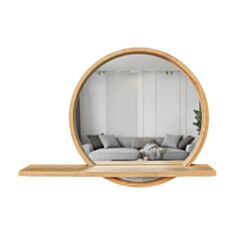 Дзеркало Luxury Wood Sunset з поличкою ясен натуральний 70*90 см - фото