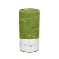 Свічка циліндр Candy Light С05*10/1-6.3 трав'янисто-зелена - фото