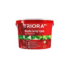 Інтер'єрна фарба акрилова Triora миюча біла 2,5 л - фото