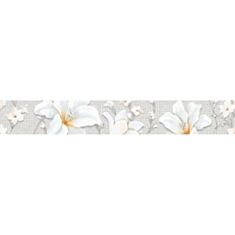 Плитка Intercerama Visconti БВ96071 фриз 7*50 см серая - фото