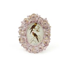 Фоторамка троянди овальна рожева золота BonaDi 450-131 11*13 см - фото