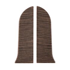 Комплект заглушок для плінтуса ТІС 0063-ПЛГЗК Венге чорний 2 шт - фото