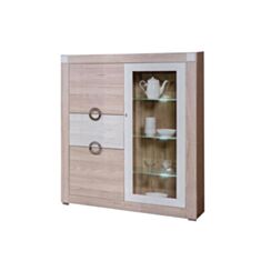 Комод з вітриною Твіст ясен Ніагара - фото