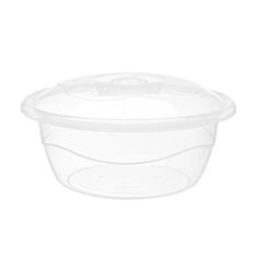 Миска кругла з кришкою Bursev Plastic 642 №0 4,5 л прозора - фото
