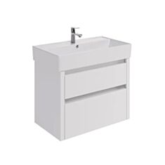 Тумба Respect-M Cross Line ТП2-80 подвесная с умывальником 80 см белая - фото