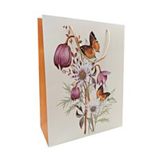 Пакет подарунковий Гулівер Квіти з метеликом 291851 26*32 см - фото