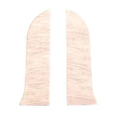 Комплект заглушок для плінтуса ТІС 0014-ПЛГЗК Дуб білий 2 шт - фото