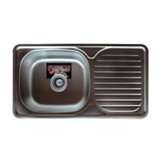 Кухонна мийка Platinum 7642 76*42*18 см 0,8 мм декор - фото