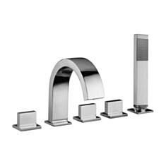 Змішувач для ванни Paffoni Level LEP044CR на 5 отворів хром - фото