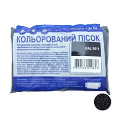 Пісок кварцевий Aura B 0,6-1,2 мм 9011 графітовий чорний 1 кг - фото