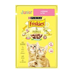 Корм для кошенят Friskies Junior з куркою у підливці 85 г - фото