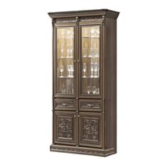 Вітрина дводверна Тоскана Нова варіант №2 горіх - фото