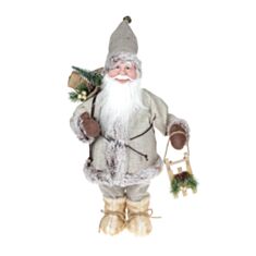 Новогодняя игрушка Санта BonaDi NY14-520 45 см бежевая - фото