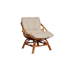 Кресло с подушкой 0113 В Calamus Rotan коньяк - фото