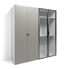 Шафа чотирьохдверна Merx Gallery ГЛ140С сиза 26009607 - фото