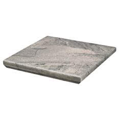 Клінкерна плитка Paradyz Mattone Pietra Grafit кутова сходинка з капіносом 33*33 см - фото