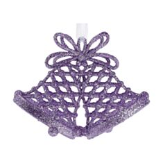 Іграшка на ялинку Дзвіночки BonaDi 788-941 11 см лаванда - фото