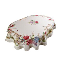 Скатертина гобеленова Прованс Гуси oval 135*240 см - фото