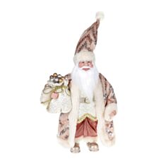 Новорічна іграшка Санта BonaDi NY14-517 30 см рожева - фото