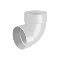 Відвід труби Rainway двомуфтовий 87° 75 мм білий - фото