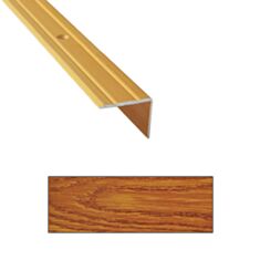 Порог алюминиевый ТИС АСД20-0809 лестничный рифленый 25*20 мм 90 см дуб - фото