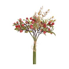 Декоративний букет з ягодами брусниці BonaDi 119-037 41 см червоний - фото