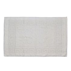 Махровий килимок для ніг Ніжки кремовий - фото