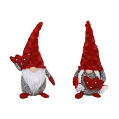 Игрушка новогодняя мягкая Гном BonaDi 877-392 25 см 2 дизайна - фото