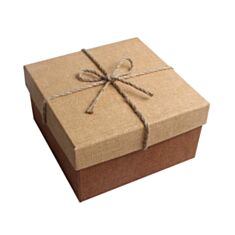 Коробка подарочная Гулливер 280568 15*15*7,5 см бежевая - фото