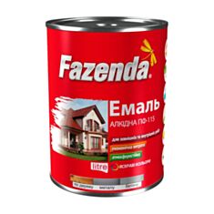Эмаль алкидная Fazenda ПФ-115 черная 0,9 кг - фото