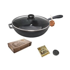 Сковородка с крышкой S&T Т204С3 28*6 см - фото