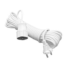 Подовжувач Violux 920620 1 гніздо 10 м без заземлення білий - фото