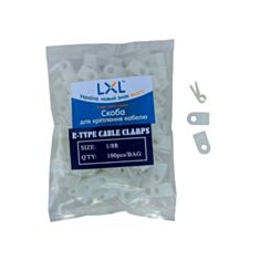 Скоба для кріплення кабелю LXL 1/8R 3,2 мм біла 100 шт - фото