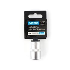 Головка торцева Apro 252715 шестигранна CrV 1/2" 15 мм - фото