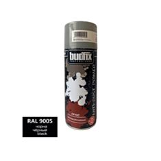 Грунтовка аерозольна Budfix протикорозійна чорна RAL9005 0,4 л - фото
