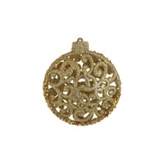 Іграшка на ялинку Ажур BonaDi J88-032 11,5 см золото - фото
