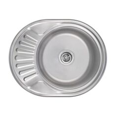 Кухонная мойка Lidz 5745 0,8 мм 57*45,5 см сатин - фото