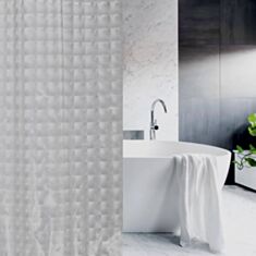 Шторка для ванни Trento 3D 57167 180*180 см сіра - фото