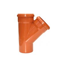 Трійник каналізаційний Євротрубпласт зовнішній 45° 110*110 мм - фото