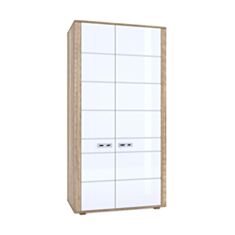 Шкаф Davin F 2D дуб каньон/белый глянец - фото