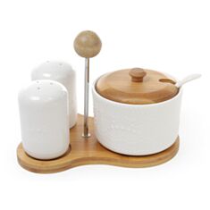 Набор для специй BonaDi Naturel 289-245 соль/перец/сахарница - фото