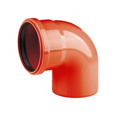 Коліно каналізаційне Rozma зовнішнє 90° 110 мм - фото