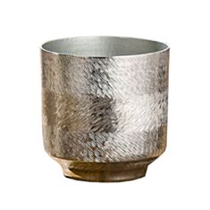 Кашпо Gilde 69263 Sinar 15,5*15 см серебряное - фото