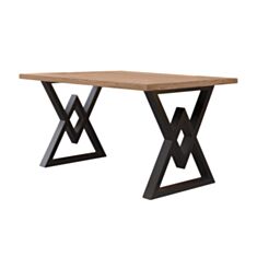 Стіл обідній Метал-Дизайн Астон 120*75 см дуб античний/чорний - фото